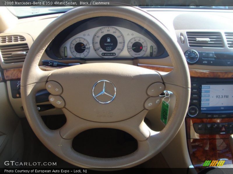 Black / Cashmere 2008 Mercedes-Benz E 350 4Matic Sedan