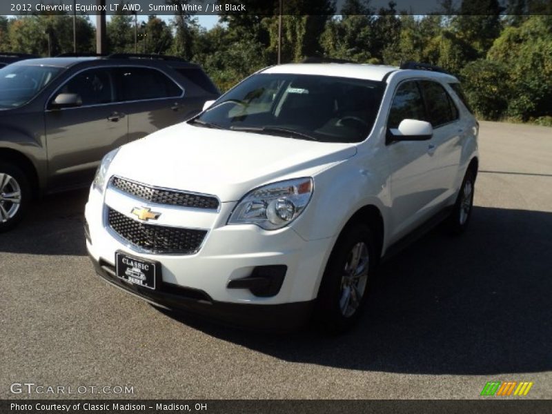 Summit White / Jet Black 2012 Chevrolet Equinox LT AWD