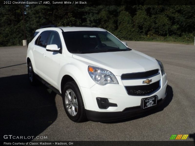 Summit White / Jet Black 2012 Chevrolet Equinox LT AWD