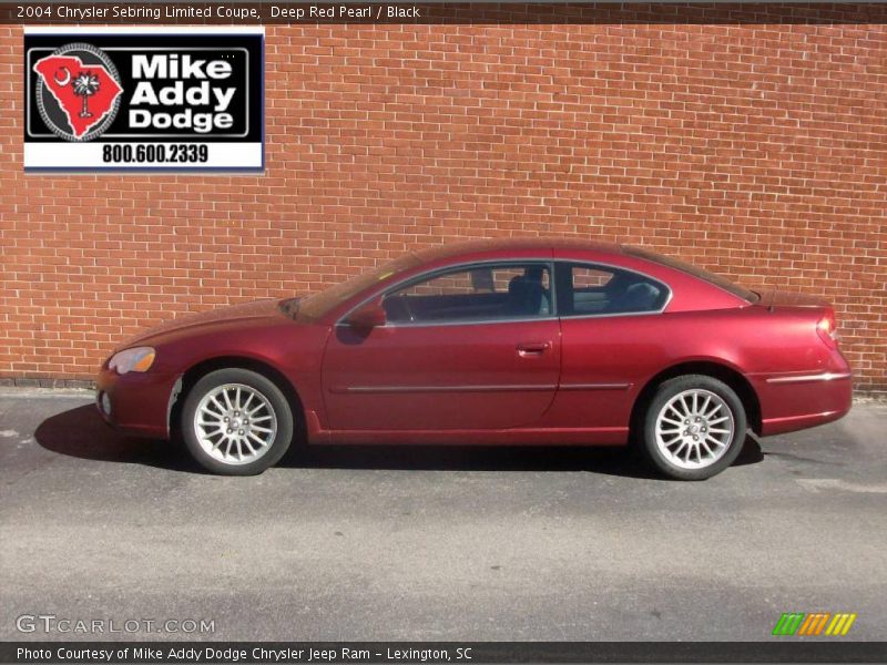 Deep Red Pearl / Black 2004 Chrysler Sebring Limited Coupe