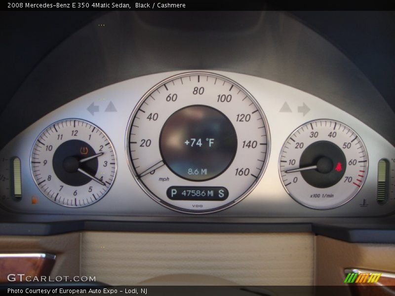 Black / Cashmere 2008 Mercedes-Benz E 350 4Matic Sedan