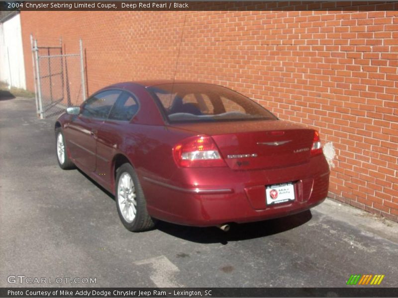 Deep Red Pearl / Black 2004 Chrysler Sebring Limited Coupe