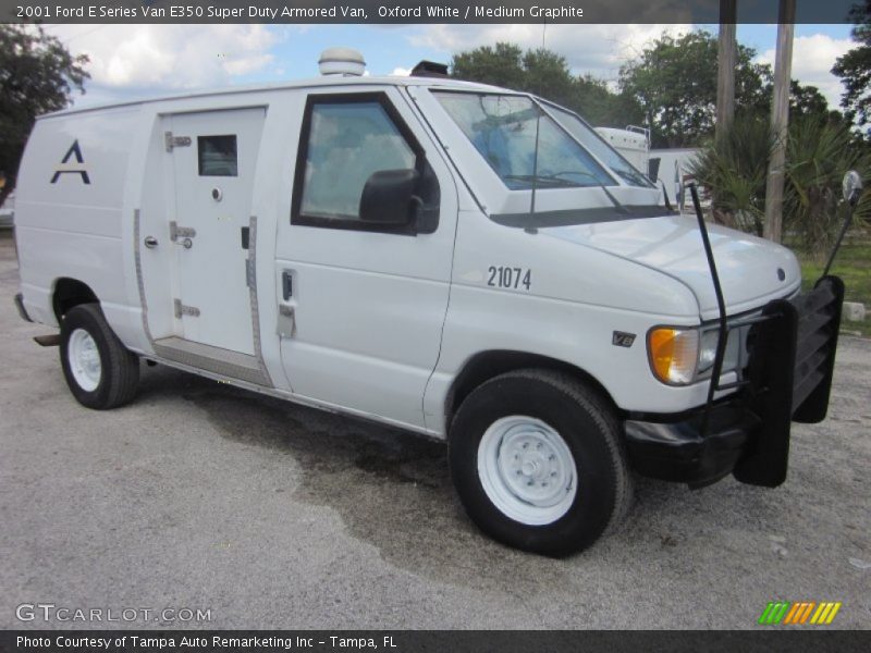 Oxford White / Medium Graphite 2001 Ford E Series Van E350 Super Duty Armored Van