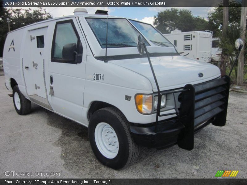 Oxford White / Medium Graphite 2001 Ford E Series Van E350 Super Duty Armored Van