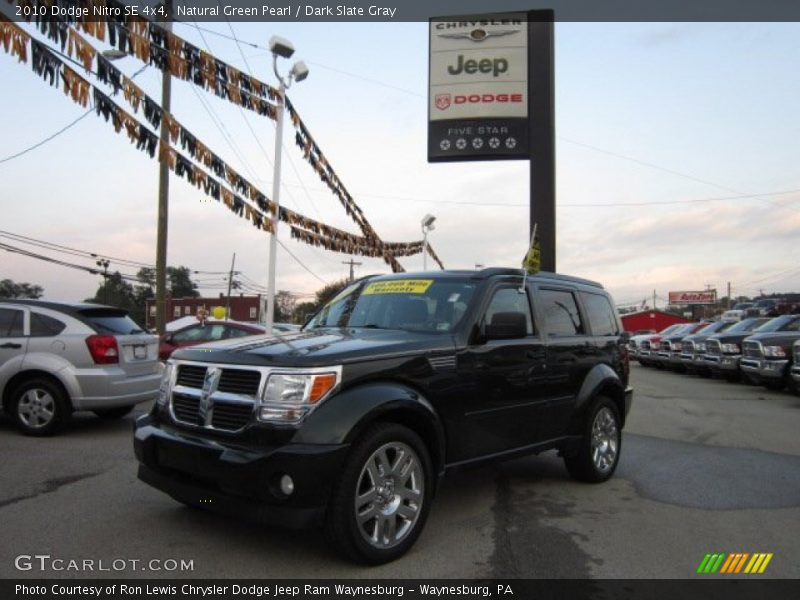 Natural Green Pearl / Dark Slate Gray 2010 Dodge Nitro SE 4x4