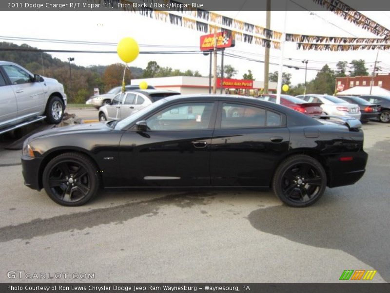 Pitch Black / Black/Mopar Blue 2011 Dodge Charger R/T Mopar '11