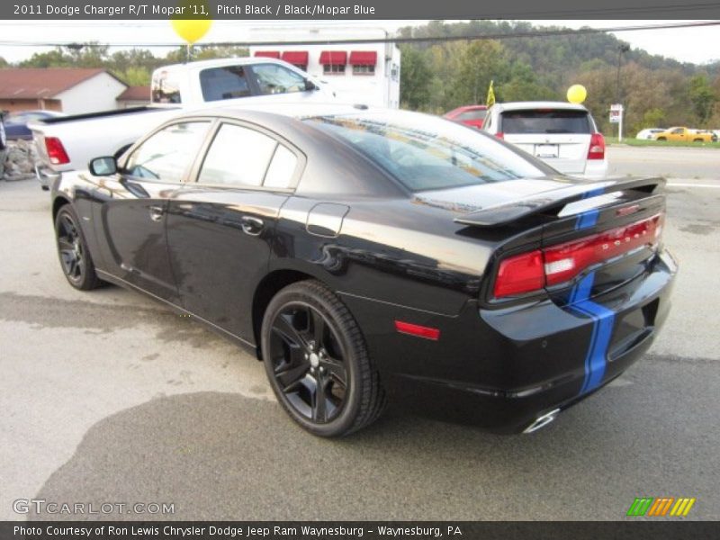 Pitch Black / Black/Mopar Blue 2011 Dodge Charger R/T Mopar '11