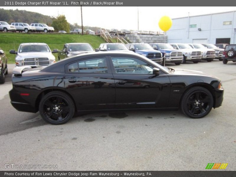Pitch Black / Black/Mopar Blue 2011 Dodge Charger R/T Mopar '11