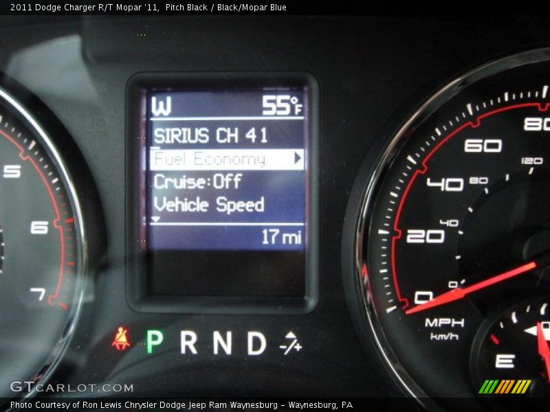 Pitch Black / Black/Mopar Blue 2011 Dodge Charger R/T Mopar '11