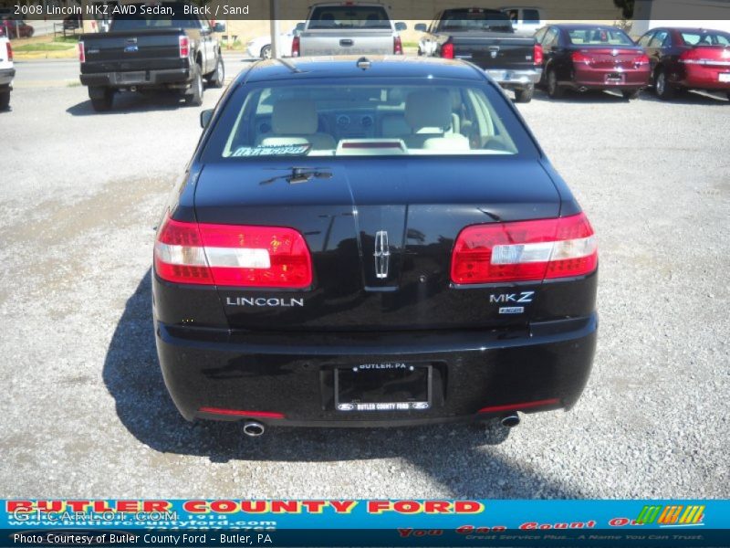 Black / Sand 2008 Lincoln MKZ AWD Sedan