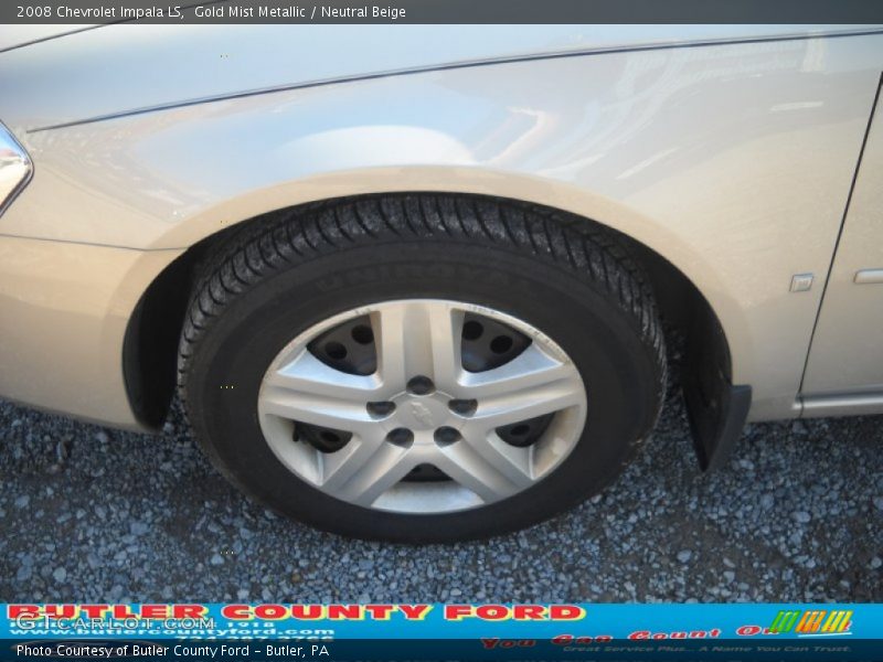 Gold Mist Metallic / Neutral Beige 2008 Chevrolet Impala LS