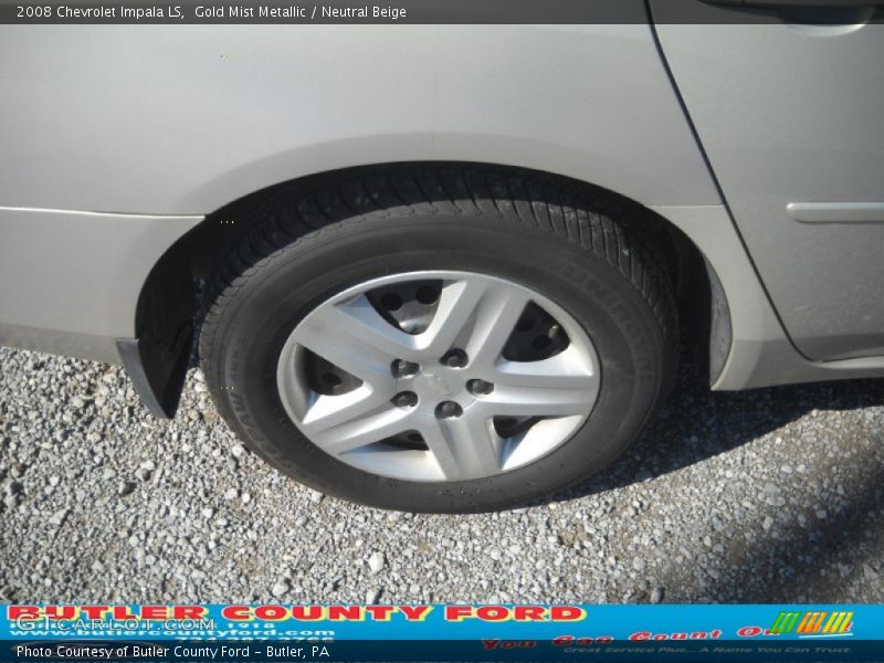 Gold Mist Metallic / Neutral Beige 2008 Chevrolet Impala LS
