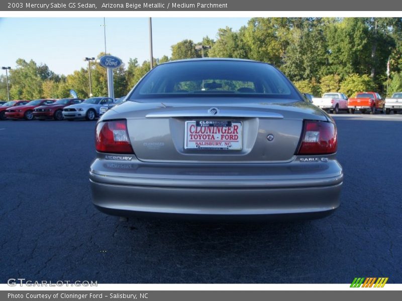 Arizona Beige Metallic / Medium Parchment 2003 Mercury Sable GS Sedan