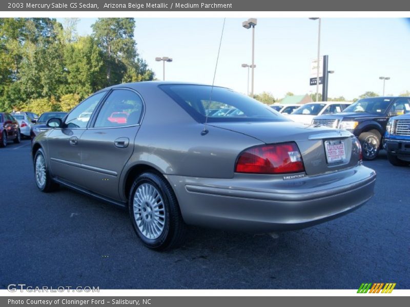Arizona Beige Metallic / Medium Parchment 2003 Mercury Sable GS Sedan