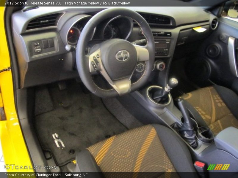  2012 tC Release Series 7.0 RS Black/Yellow Interior