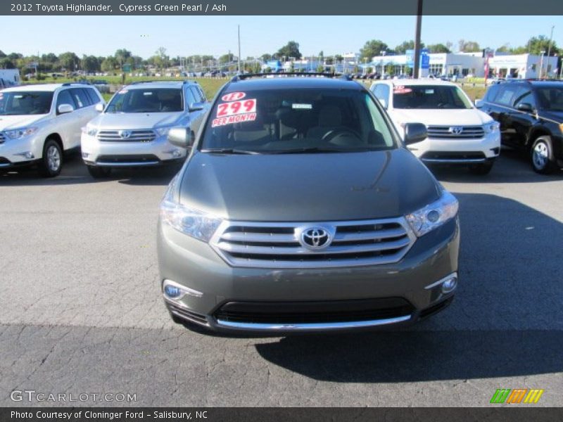 Cypress Green Pearl / Ash 2012 Toyota Highlander