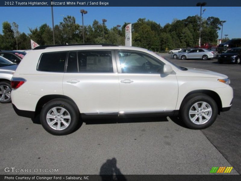 Blizzard White Pearl / Sand Beige 2012 Toyota Highlander