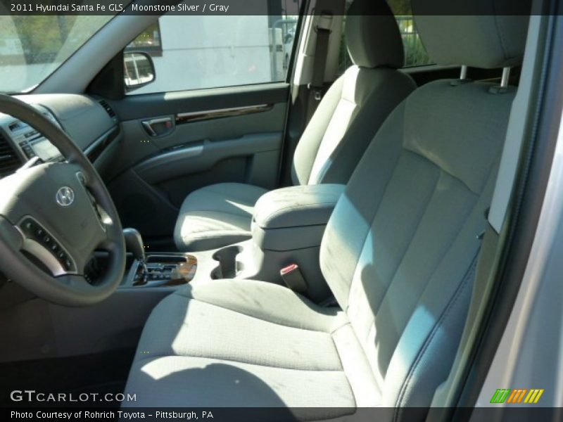Moonstone Silver / Gray 2011 Hyundai Santa Fe GLS