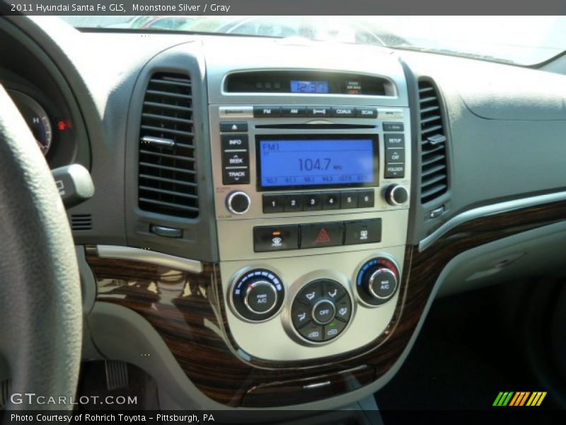 Moonstone Silver / Gray 2011 Hyundai Santa Fe GLS