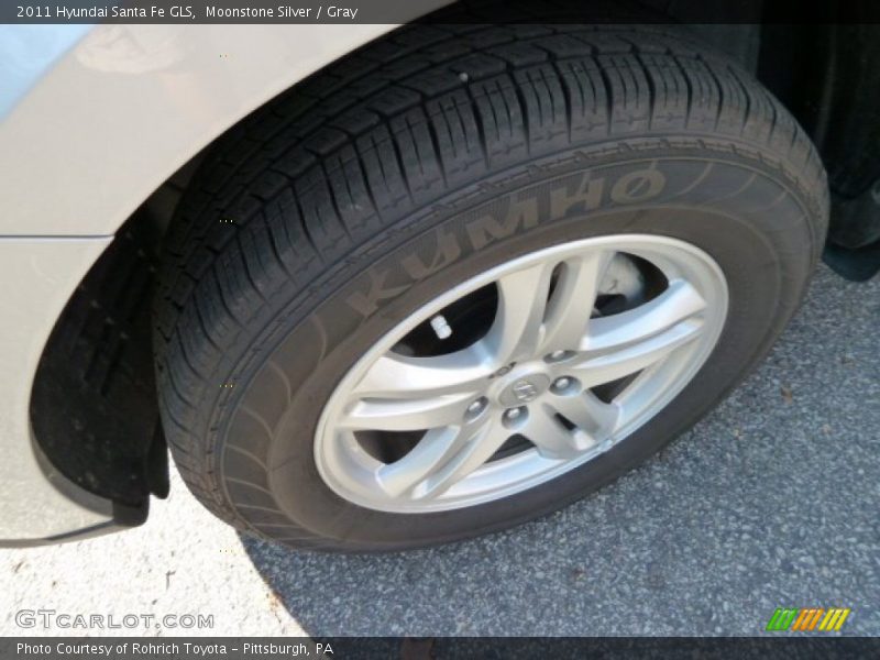 Moonstone Silver / Gray 2011 Hyundai Santa Fe GLS