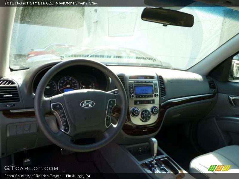 Moonstone Silver / Gray 2011 Hyundai Santa Fe GLS