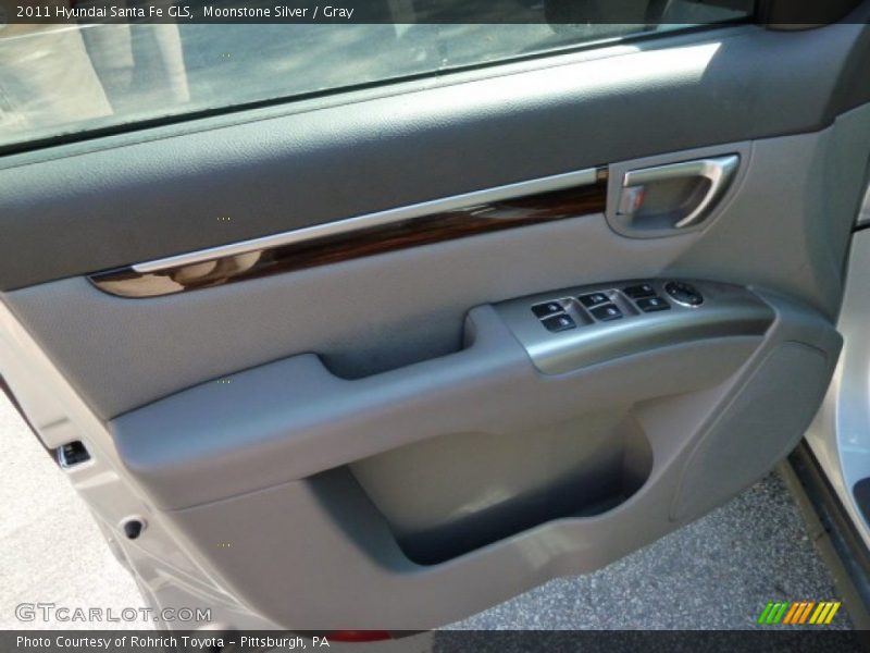 Moonstone Silver / Gray 2011 Hyundai Santa Fe GLS