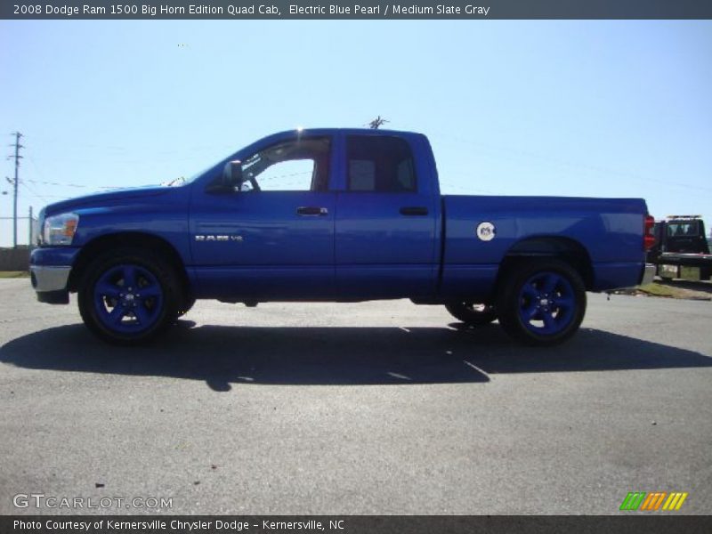 Electric Blue Pearl / Medium Slate Gray 2008 Dodge Ram 1500 Big Horn Edition Quad Cab