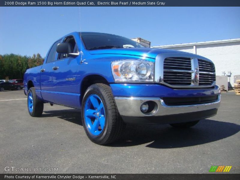 Electric Blue Pearl / Medium Slate Gray 2008 Dodge Ram 1500 Big Horn Edition Quad Cab