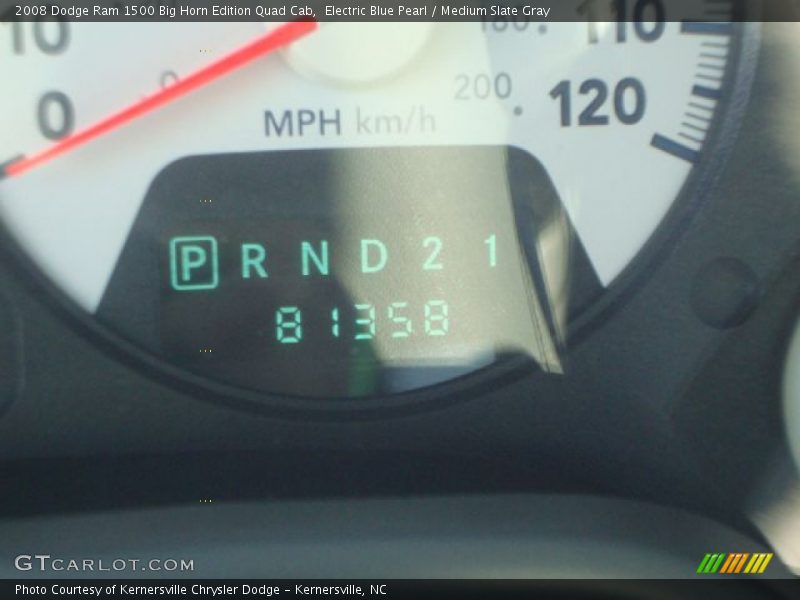 Electric Blue Pearl / Medium Slate Gray 2008 Dodge Ram 1500 Big Horn Edition Quad Cab