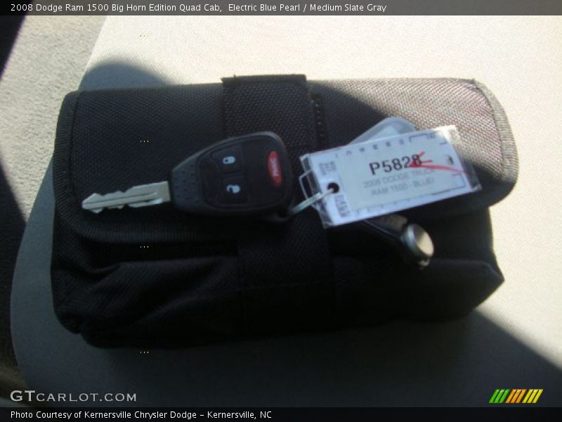 Electric Blue Pearl / Medium Slate Gray 2008 Dodge Ram 1500 Big Horn Edition Quad Cab