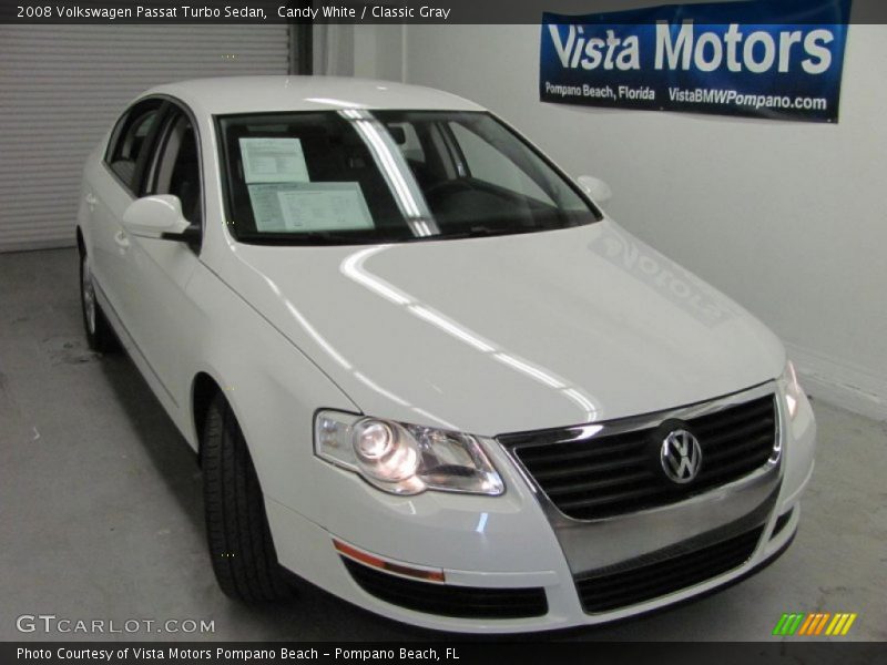 Candy White / Classic Gray 2008 Volkswagen Passat Turbo Sedan