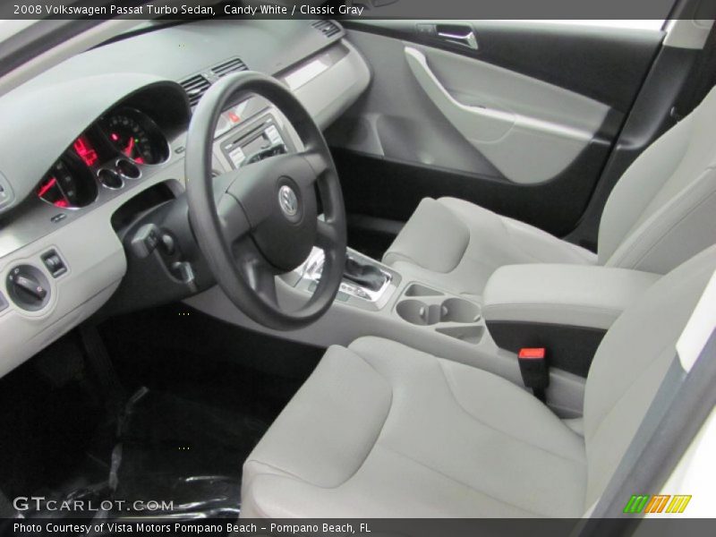 Candy White / Classic Gray 2008 Volkswagen Passat Turbo Sedan
