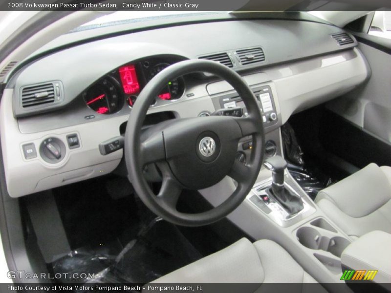 Candy White / Classic Gray 2008 Volkswagen Passat Turbo Sedan