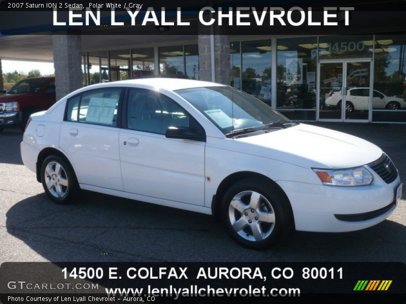 Polar White / Gray 2007 Saturn ION 2 Sedan