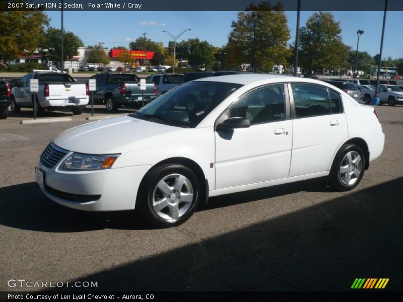 Polar White / Gray 2007 Saturn ION 2 Sedan