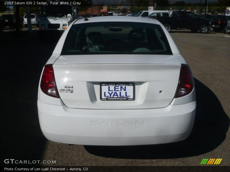 Polar White / Gray 2007 Saturn ION 2 Sedan