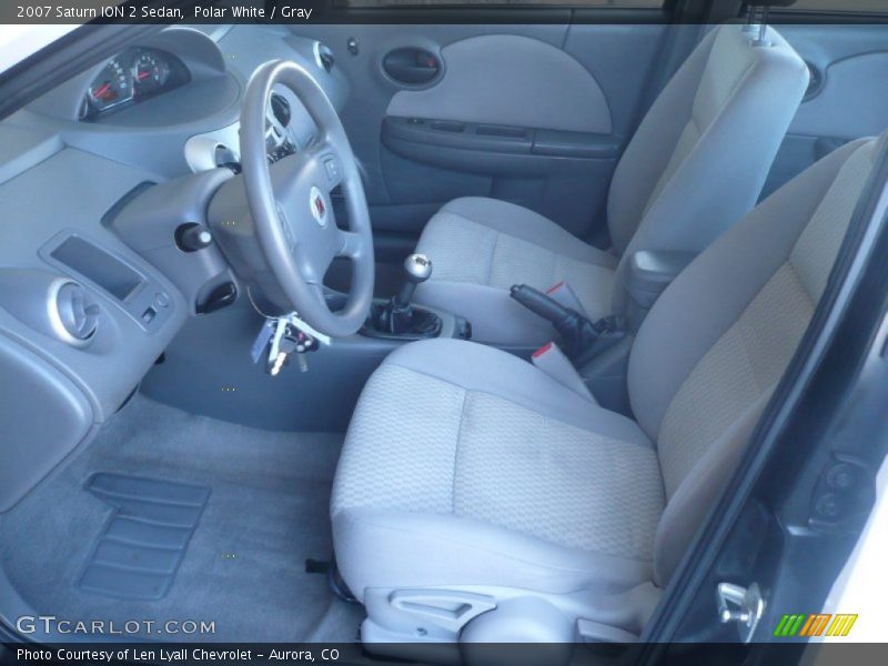 Polar White / Gray 2007 Saturn ION 2 Sedan