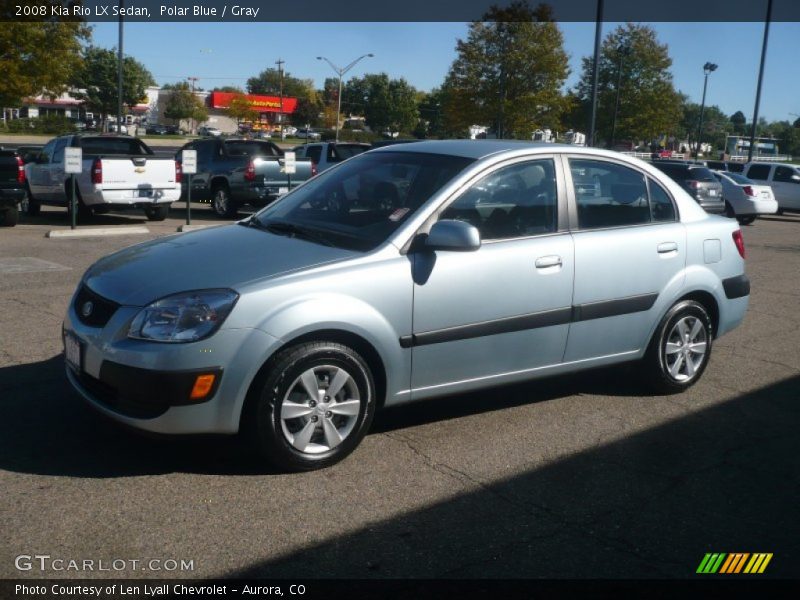 Polar Blue / Gray 2008 Kia Rio LX Sedan