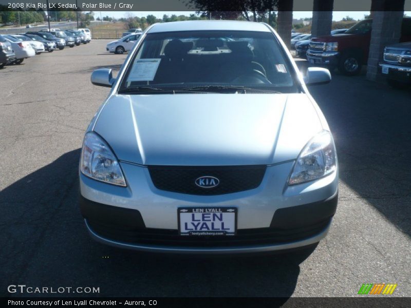 Polar Blue / Gray 2008 Kia Rio LX Sedan
