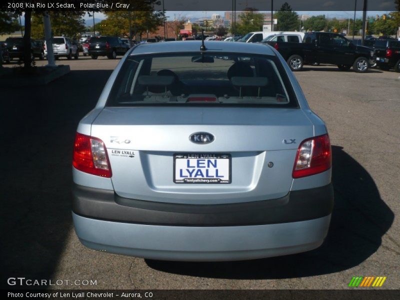 Polar Blue / Gray 2008 Kia Rio LX Sedan