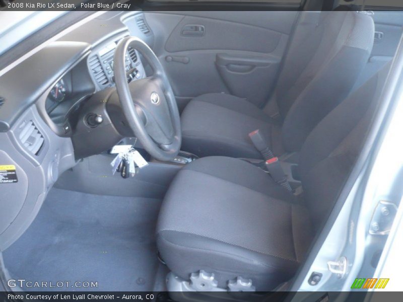 Polar Blue / Gray 2008 Kia Rio LX Sedan
