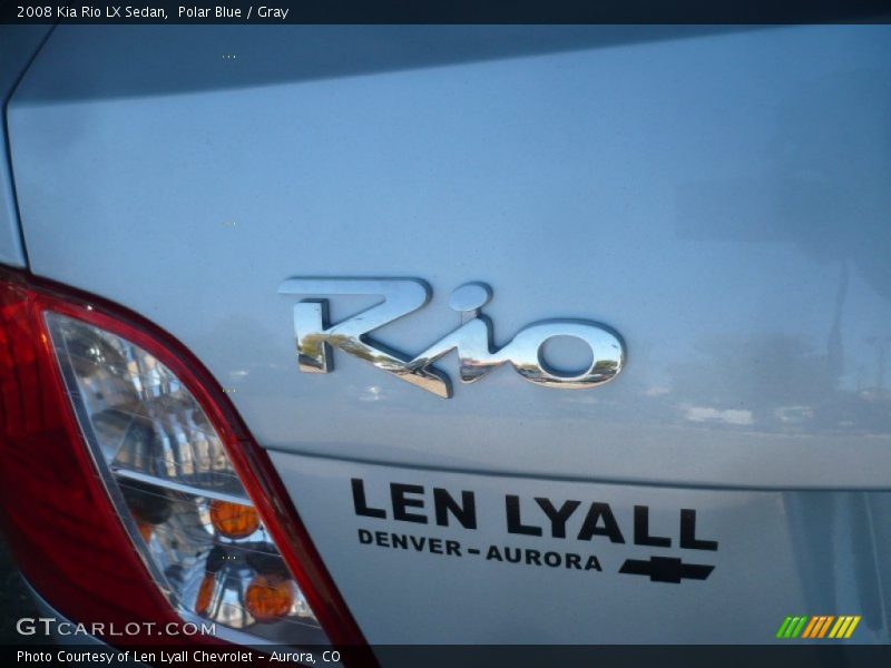 Polar Blue / Gray 2008 Kia Rio LX Sedan