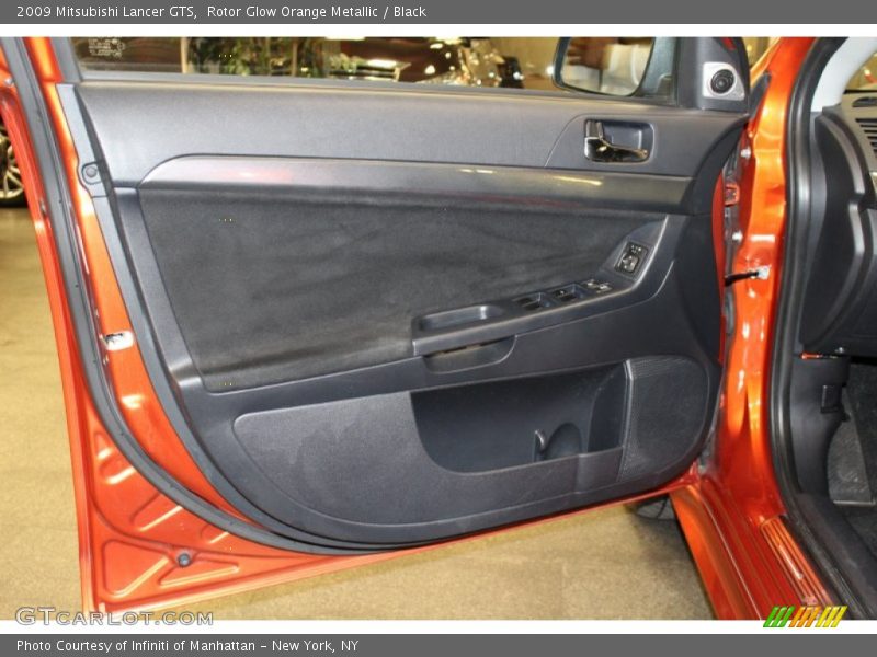 Rotor Glow Orange Metallic / Black 2009 Mitsubishi Lancer GTS