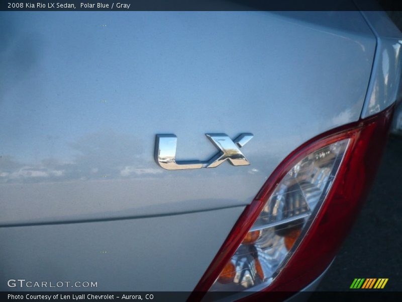 Polar Blue / Gray 2008 Kia Rio LX Sedan