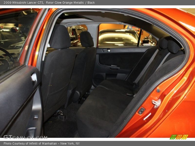 Rotor Glow Orange Metallic / Black 2009 Mitsubishi Lancer GTS
