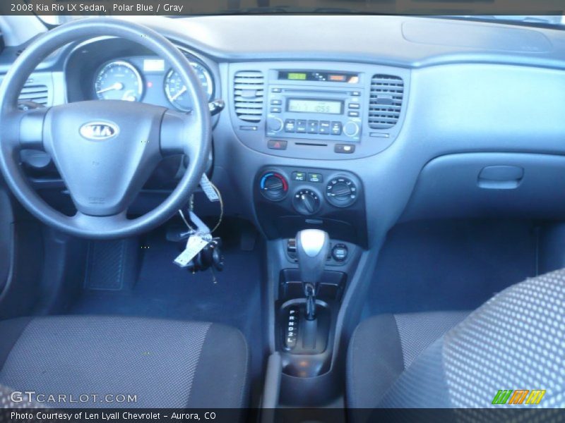 Polar Blue / Gray 2008 Kia Rio LX Sedan