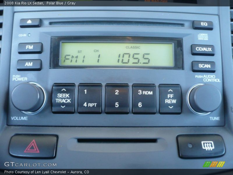 Polar Blue / Gray 2008 Kia Rio LX Sedan