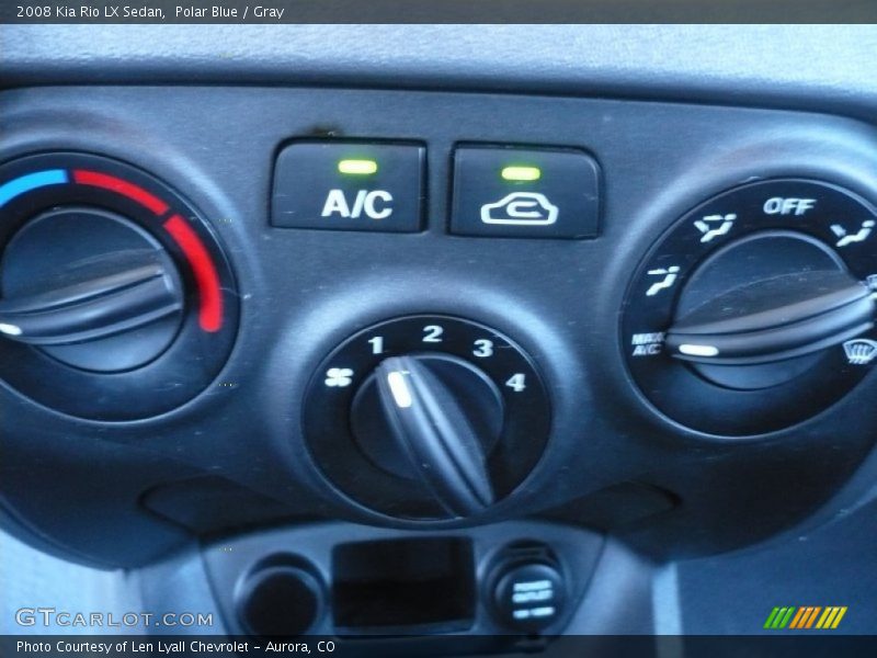 Polar Blue / Gray 2008 Kia Rio LX Sedan