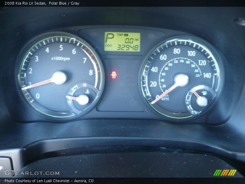 Polar Blue / Gray 2008 Kia Rio LX Sedan