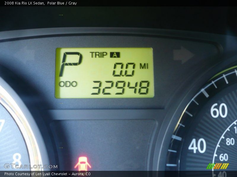 Polar Blue / Gray 2008 Kia Rio LX Sedan